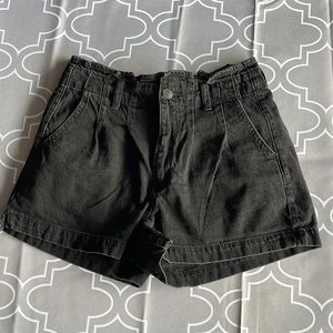 American Eagle Faded Black Mom Jean Shorts